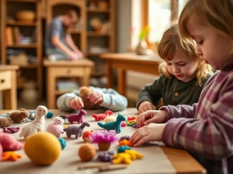 Atelier de împâslit: Dovleci din lână