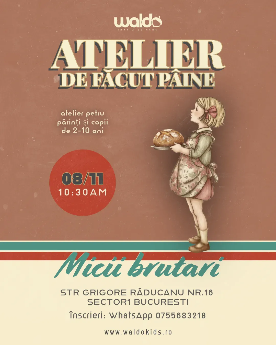 Atelier de făcut pâine (8 Noiembrie)